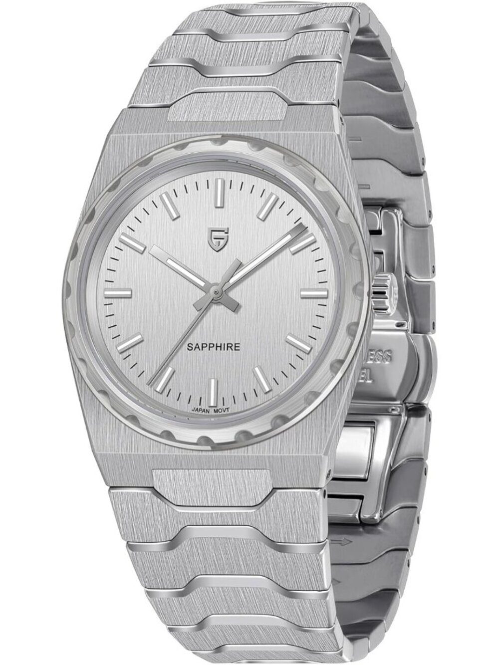 Ultra Thin Minimalist Men's Quartz Watch, 100M Waterproof, Sapphire Glass